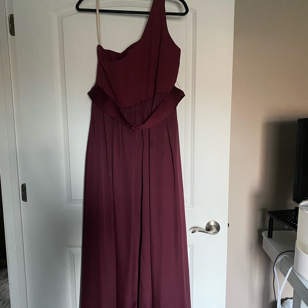 Vera Wang Wine colored bridesmaid dress.